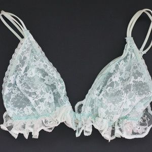 36C Victoria's Secret Seafoam Lace Bralette